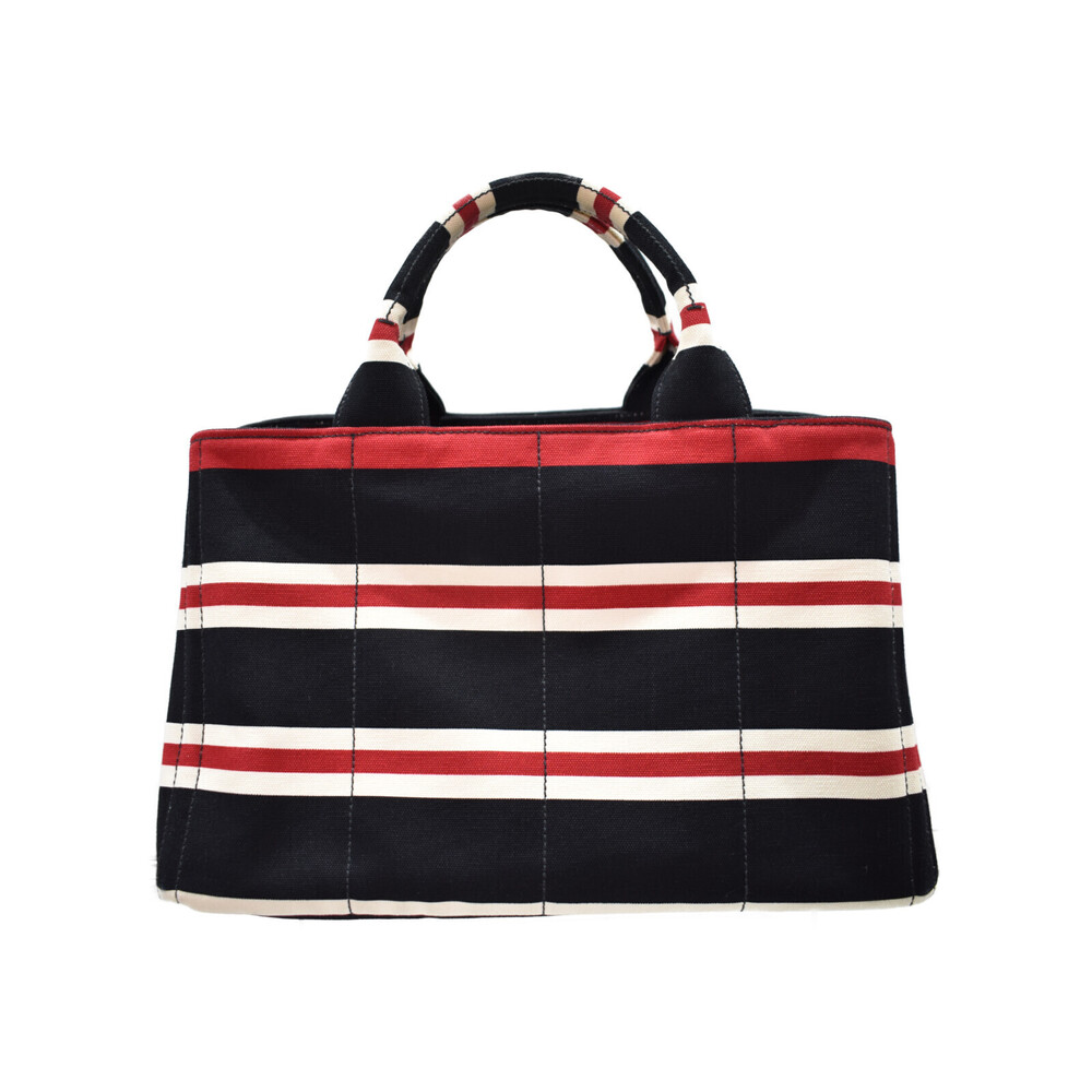 Prada Canapa Bag Black White Red shoulder strap card - Picture 2 of 7